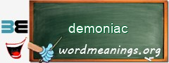 WordMeaning blackboard for demoniac